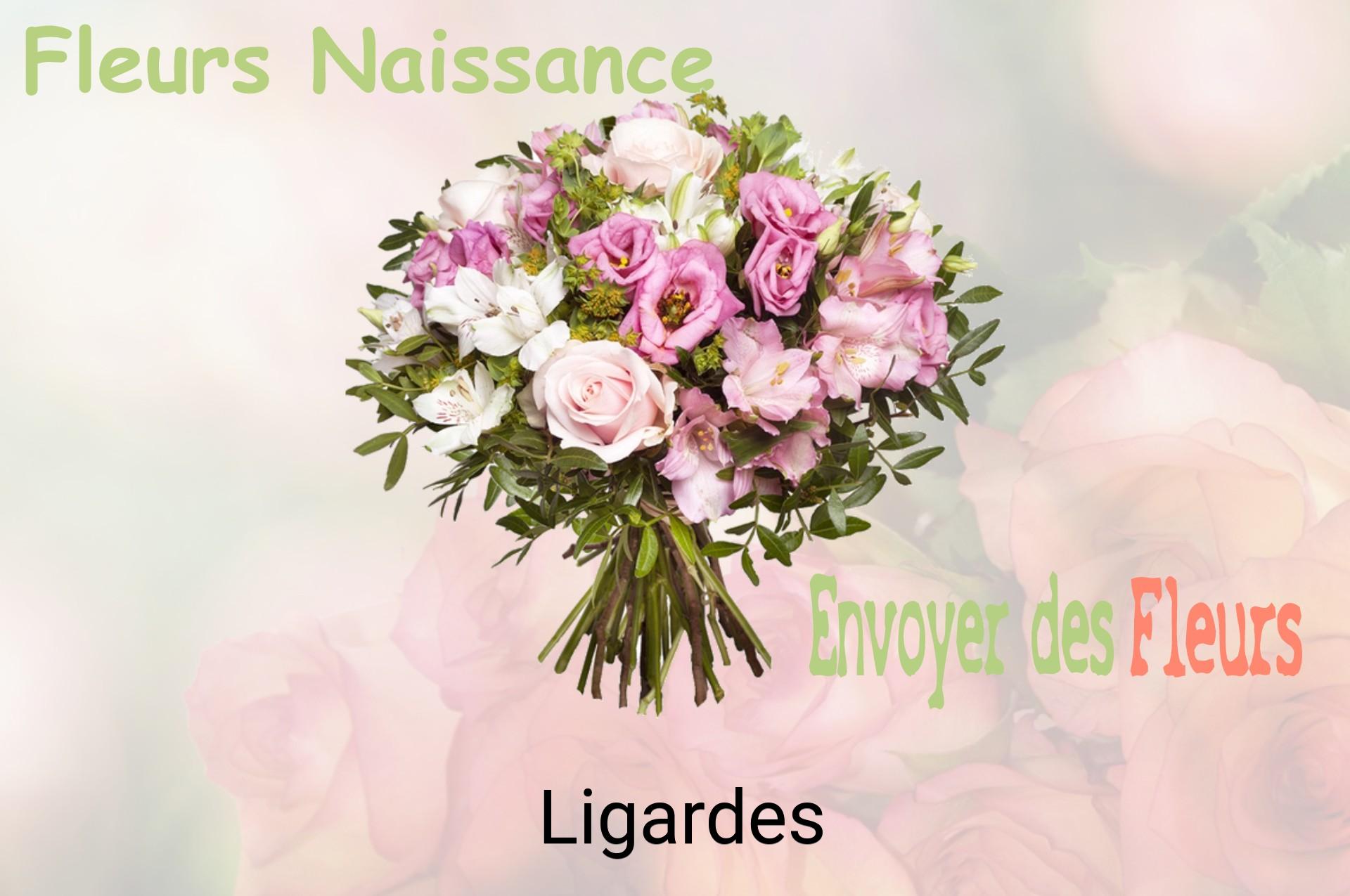 Bouquet de fleurs de naissance livré à Ligardes